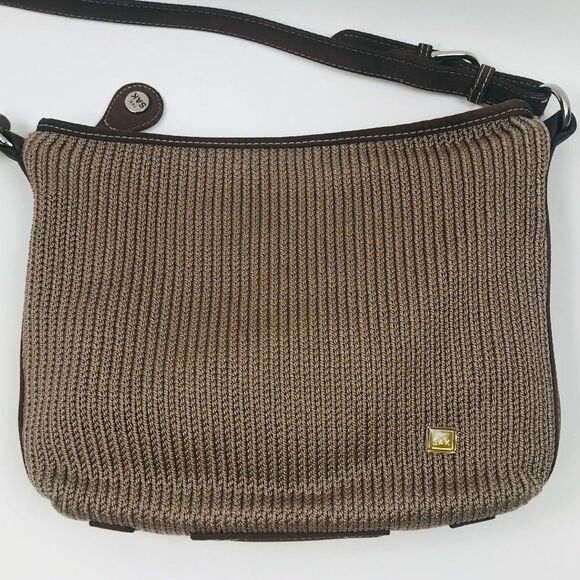 Vintage Y2K Brown Cottagecore Woven Boho Shoulder Bag Purse - Picture 5 of 8